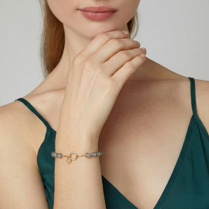 Élysée Crystal Moonlight Aquamarine Bracelet