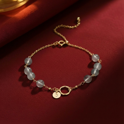 Élysée Crystal Moonlight Aquamarine Bracelet